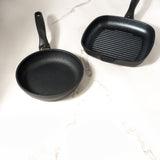 XD Nonstick 8" Fry Pan and 9.5"x 9.5" Grill Pan Set | Made in Switzerland