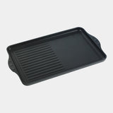 XD Nonstick 17" x 11" Double-Burner Grill/Griddle Combo | Made in Switzerland