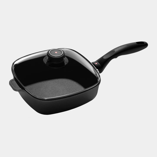 XD Nonstick Square Saute Pan with Glass Lid | Made in Switzerland