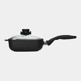 XD Nonstick Square Saute Pan with Glass Lid - Induction | Made in Switzerland
