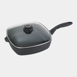 XD Nonstick Square Saute Pan with Glass Lid | Made in Switzerland