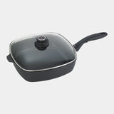 XD Nonstick Square Saute Pan with Glass Lid - Induction | Made in Switzerland