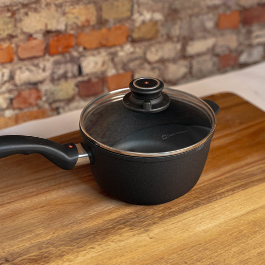 XD Nonstick Saucepan with Glass Lid - Induction | Made in Switzerland