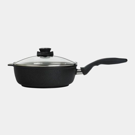 XD Nonstick 3.2 qt Saute Pan with Glass Lid - Induction | Made in Switzerland