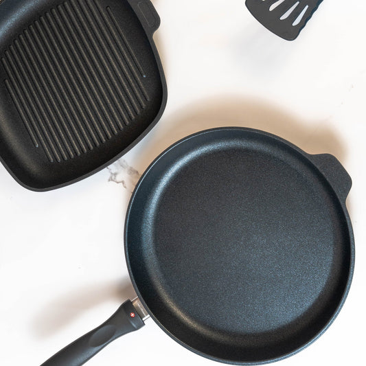 XD Nonstick 2-Piece Set - Fry Pan & Grill Pan | Made in Switzerland