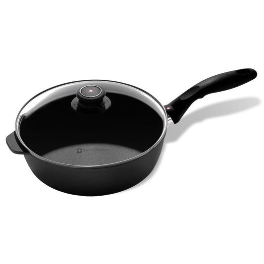 XD Nonstick Saute Pan with Glass Lid - Induction | Made in Switzerland