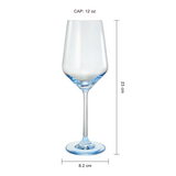 Blue Winter Wine Glasses | Set of 6 | Navy Blue Colors