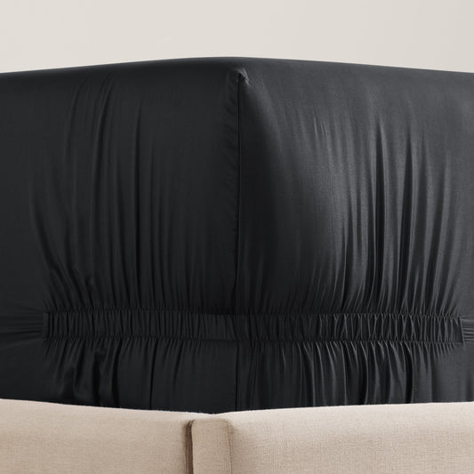 Purefect Fit Adjustable Sateen Fitted Sheet Black