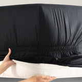 Purefect Fit Adjustable Sateen Fitted Sheet Black