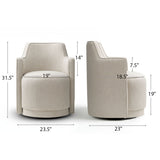 Yisa Modern Swivel Small Barrel Chair (Set of 2)