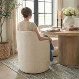 Yisa Modern Swivel Small Barrel Chair (Set of 2)