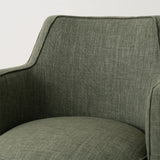 Yisa Modern Swivel Linen Upholstered Dining Chair (Set of 2)