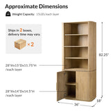 Carlos Bookcase Cabinet-Oak