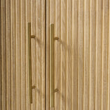 Silvia  Modern Fluted Wood Bookcase Cabinet