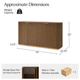 Modern Fluted Curved Wood Cabinet with Elegant Storage Solution