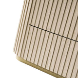 Multifunctional Slatted Design Lift-Top Coffee Table with Hidden Storage and Drawers