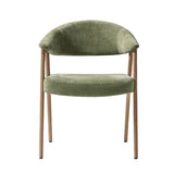 Elena Mid-Century Modern Upholstered Dining Chair with Solid Wood Legs,Set Of 2