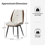 Axia Mid-Century Modern Dining Chair with Upholstered Seat & Metal Legs