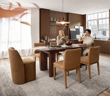 Josefina 8-Piece Modern Extendable Dining Table Set with Upholstered Chairs and Sideboard