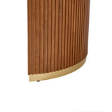 American Modern Fluted Space Saving Table and Chairs & Storage Cabinet Sets (Optional Types)