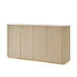 American Modern Fluted Space Saving Table and Chairs & Storage Cabinet Sets (Optional Types)