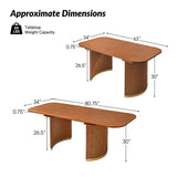 American Modern Fluted Extendable Multi-Functional Table