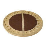 6-Piece 42“ Solid Wood Dual-Purpose Game & Dining Table with Drink Holders