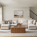 Harmetrix Large Modular Sectional Sofa Set with Storage – Soft Fabric Couch with Any Table & Coffee Table