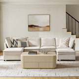 Harmetrix Large Modular Sectional Sofa Set with Storage – Soft Fabric Couch with Any Table & Coffee Table