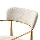 Sabina Modern Dining Chair with Wooden Legs & Metal Armrests ,Set of 2