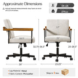 Aurora Solid Wood Armrests Office Chair