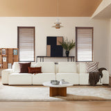Terra Cloud 139" Boneless Sectional Sofa with Table - Deep-Seated Sectional for Modern Living Rooms