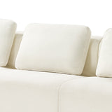 Terra Cloud 139" Boneless Sectional Sofa with Table - Deep-Seated Sectional for Modern Living Rooms