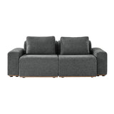 Terra Cloud 139" Boneless Sectional Sofa with Table - Deep-Seated Sectional for Modern Living Rooms