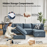 Harmetrix Oversized Soft Sectional Couch with Storage