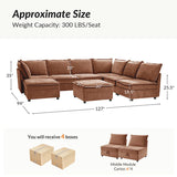 Harmetrix Oversized Soft Sectional Couch with Storage