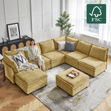 Harmetrix 8-Seater Soft Sectional Couch with Storage