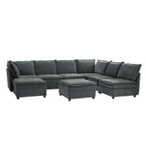 Harmetrix 8-Seater Soft Sectional Couch with Storage