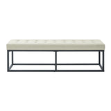 Amparo Mid-century Modern Bench with metal base