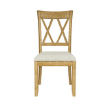 Amaya Rustic Modern Farmhouse Solid Wood Dining Chair,Set of 2