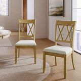 Amaya Rustic Modern Farmhouse Solid Wood Dining Chair,Set of 2