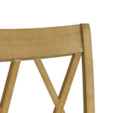 Amaya Rustic Modern Farmhouse Solid Wood Dining Chair,Set of 2