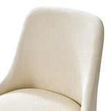 Zara Dining Chair with Curved Backrest, Natural Wood Legs & Comfortable Cushion,Set of 2