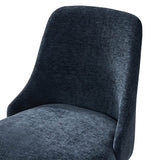 Zara Dining Chair with Curved Backrest, Natural Wood Legs & Comfortable Cushion,Set of 2