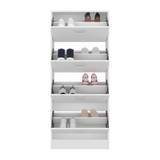 Inola 4 Door Shoe Rack Cabinet for Entryway and Home Storage, Space-Saving Shoe Organizer with Enclosed Design, Modern Style for Hallway or Bedroom Use