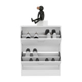 Inola Two-Door Shoe Rack Cabinet with Adjustable Shelves, Modern Footwear Storage Organizer for Entryways, Bedrooms, or Closets, Compact Design for Efficient Shoe Organization