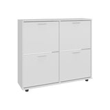 Opal 4-Door Shoe Rack Cabinet with Multiple Interior Shelves, Modern Footwear Storage Solution for Entryways, Bedrooms, and Closets, Freestanding Design for Maximum Organization