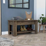 Tuhome Austin Storage Table with Liftable Top Compartment, Extendable Table Shelf, Lower Shoe Rack Shelf, Modern Entryway and Living Room Organizer, Functional Storage Furniture with Clean Contemporary Design