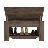 Tuhome Austin Storage Table with Liftable Top Compartment, Extendable Table Shelf, Lower Shoe Rack Shelf, Modern Entryway and Living Room Organizer, Functional Storage Furniture with Clean Contemporary Design