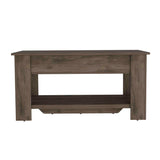 Tuhome Austin Storage Table with Liftable Top Compartment, Extendable Table Shelf, Lower Shoe Rack Shelf, Modern Entryway and Living Room Organizer, Functional Storage Furniture with Clean Contemporary Design